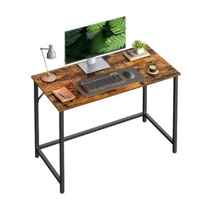 Modern minimalist steel and wood <b>computer</b> <b>desk</b>, versatile for both business and home use, rustic brown gaming <b>computer</b> <b>desk</b>. - Product Image 5