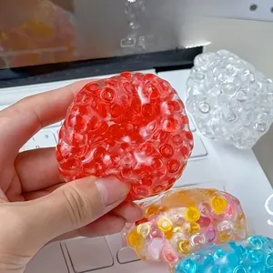 Plush Latex Squishy Balls Ice <b>Beads</b> Squeeze Toy Super Soft Mochi Fidget Slow Rebound Anxiety Relaxation Unisex Gift - Product Image 5
