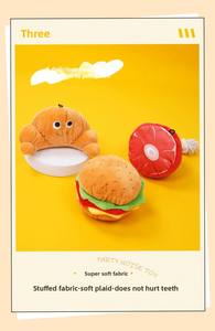 Köpek oyuncak çiğneme dayanıklı gürültü yapma kağıt ses rahatlama ve eğlence için peluş arkadaşı. Gıda oyuncak. Evcil hayvan malzemeleri. - Product Image 4