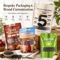 Sachet Doypack Personnalisé avec Logo Imprimé, Refermable, Qualité Alimentaire, en Plastique Stratifié Mat, Scellable à Chaud, Anti-Humidité pour Snacks et Café