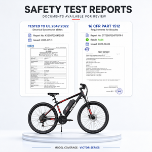 Vélo électrique QNUT <span class=keywords><strong>VICTOR</strong></span> 3.0 26 pouces 350W 500W, VTT électrique 21 vitesses, frein à disque mécanique, charge maximale 140 kg, vélo de banlieue électrique - Product Image 3