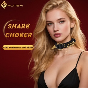 Collar de Cuero con Púas FUNSM para Juegos de Rol BDSM, Collar BDSM de Alta Calidad para Mujeres y Hombres, Juguetes Sexuales - Product Image 2