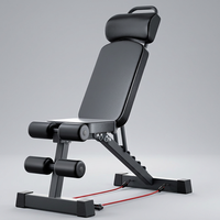 Banc de musculation réglable en acier multifonctionnel pliable avec support pour haltères, idéal pour la sécurité à domicile, les exercices de musculation, les développés couchés et l'entraînement fitness