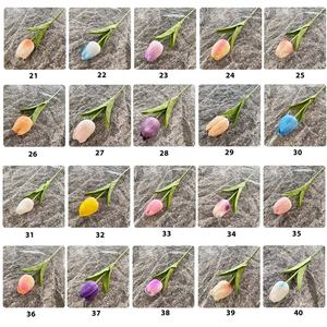 All'ingrosso fiori artificiali tulipano tulipano Bouquet ghirlande felice festa della mamma mamma regali 2025 - Product Image 4
