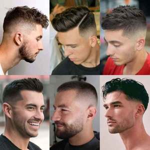 Parrucchino per Uomo 100% Capelli Umani <span class=keywords><strong>con</strong></span> Clip, Base in PU e Pizzo, Protesi Capillare Australiana, Patch per Capelli Ondulati, Colore 1B Nero Naturale - Product Image 6