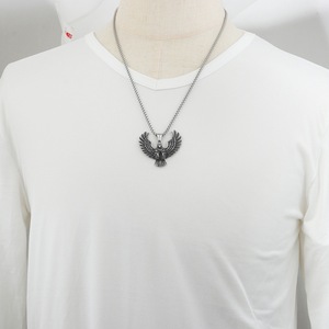 Yunnique – collier avec pendentif aigle en acier inoxydable pour hommes, style punk rétro, design du zodiaque animal, bijoux cadeau, chaîne de 60cm - Product Image 4
