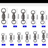 Swivel Bearing Bola Berkualitas Tinggi Dengan Cincin Kokoh Perlengkapan Memancing Ikan Mas Konektor Pancing Swivel Bearing Bola