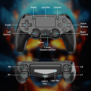 Control Inalámbrico para Juegos con Giroscopio, Joystick BT, Joypad para PlayStation <span class=keywords><strong>4</strong></span>, PS4, P4 <span class=keywords><strong>Slim</strong></span> <span class=keywords><strong>Pro</strong></span> - Product Image 4