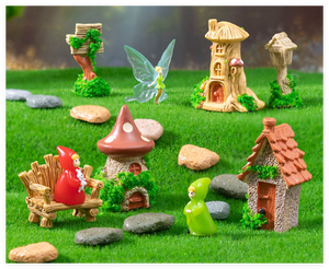 Hadas en miniatura, Kit <span class=keywords><strong>de</strong></span> jardín <span class=keywords><strong>de</strong></span> hadas <span class=keywords><strong>de</strong></span> bienvenida, silla <span class=keywords><strong>de</strong></span> resina, tocón <span class=keywords><strong>de</strong></span> árbol, seta, letreros <span class=keywords><strong>de</strong></span> carretera, buzón <span class=keywords><strong>de</strong></span> piedra, <span class=keywords><strong>casa</strong></span> 3D, figura Kawaii bonita - Product Image 6