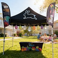 Carpa para Eventos al Aire Libre, Ferias Comerciales y Pascua, con Marco de Aluminio, 10x10 Pies, Plegable, Instalación Instantánea, Impresión de Logotipo Personalizada, Diseño Gratuito