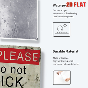 Letrero Metálico Vintage con la Frase 'Please Do Not Lick the Walls', Decoración de Pared Retro y Divertida para el Hogar, Bar o Cuarto de Hombre - Product Image 5