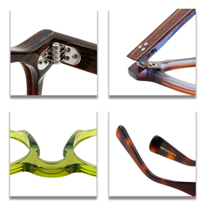 El nuevo marco de acetato de diseño irregular, gafas redondas multicolores opcionales con óptica para Miopía - Product Image 3