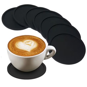 Neutral Color Silicone <b>Bar</b> Coaster Set Anti Slip Waterproof Heatproof <b>Mat</b> for Home Restaurant Daily Use - Product Image 3