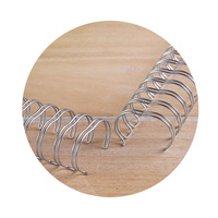 Reliure spirale double en fil métallique pour livres, tailles de 1/4'' à 1 1/2'', pour cahiers de bureau/école, logo personnalisé, colorée