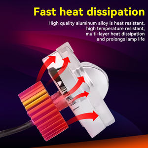 Phare de moto en gros, 4 LED, lentille de projecteur, double couleur, yeux d'ange, yeux de démon, lumières LED auxiliaires avec anneau halo - Product Image 4