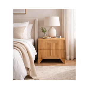 Wooden <b>Bedside</b> <b>Table</b> Nightstand 2 Drawer Modern Bedroom Storage Furniture Factory Price OEM ODM Custom Service for Home - Product Image 1