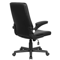 Chaise ergonomique haut de gamme pour la maison et le bureau, design minimaliste, style en cuir synthétique noir, fauteuil inclinable, vente en gros à prix réduit