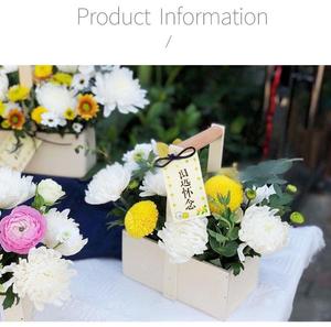 Wooden Flower Pots Vases <b>Baskets</b> Desktop Decorative Living Room TV Cabinet Dining Decorations Simulation of Dried Flowers - Product Image 2