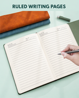 Carnet A5 personnalisé en cuir PU avec fermeture magnétique, reliure cousue, 100 feuilles lignées, logo personnalisé et coffret cadeau