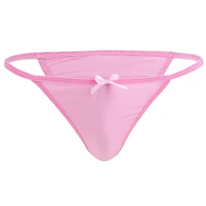 Stokta ilmek iç çamaşırı Tanga Bikini külot külot erkek pembe Tanga