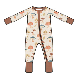 RTS Bebek Bambu Kıyafetleri %95 Bambu %5 Spandeks Bebek Pijama Tulumları Yürümeye Başlayan Çocuklar İçin Fermuarlı Tulumlar Bambu Fermuarlı - Product Image 4
