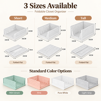 Panier de rangement pliable multi-couches en matériau PP écologique IMODE avec combinaison libre Blanc