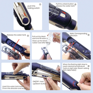 Chuyên Nghiệp Tóc Ép Tóc Tấm Hơi Nước Phẳng Sắt Curler OEM Tùy Chỉnh Nhãn Hiệu Riêng Bao Bì Hồng Ngoại Gốm Phẳng Sắt - Product Image 5