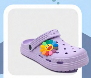 Sandali Zoccoli per Bambini Taglia 19 con Fiore Animato, Suola in EVA, Punta Rotonda, Estivi - Product Image 4