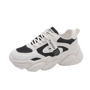 Tomaia in maglia confortevole taglio basso in esecuzione <span class=keywords><strong>scarpe</strong></span> <span class=keywords><strong>da</strong></span> <span class=keywords><strong>Tennis</strong></span> <span class=keywords><strong>da</strong></span> donna <span class=keywords><strong>tacco</strong></span> grosso stringate Sneakers moda <span class=keywords><strong>scarpe</strong></span> <span class=keywords><strong>da</strong></span> passeggio sportive - Product Image 5