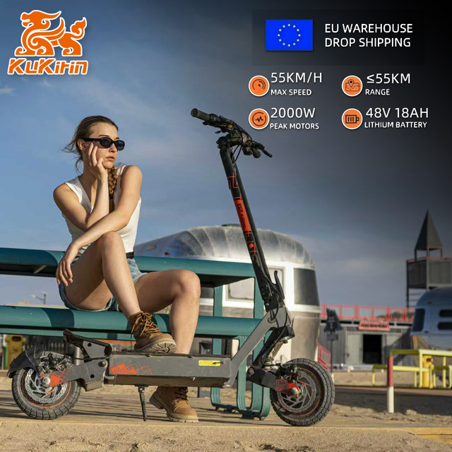 EU STOCK 2026 New Version Original KuKirin G2 Ultra 55KM Range Powerful Self-balancing Electric Scooter for Adult