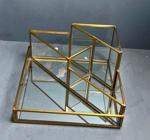 ที่จัดระเบียบทำจากทองเหลือง & กระจก/กระจก/ใช้สำหรับผลิตภัณฑ์เครื่องประดับ/ตู้โชว์การจัดเก็บและผู้จัดจำหน่ายจากอินเดีย - Product Image 3