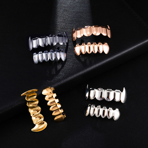 2023 Hiphop alliage <span class=keywords><strong>doré</strong></span> <span class=keywords><strong>dent</strong></span> Grillz unique mode dents Grillz hommes accessoires plaine dents Grillz - Product Image 3