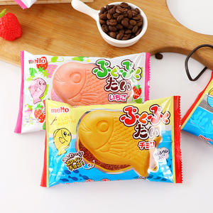 ขนมญี่ปุ่น <span class=keywords><strong>Meito</strong></span> Puku Puku Taiyaki ที่เติมเต็มรูปปลา monaka เวเฟอร์บิสกิตช็อกโกแลต - Product Image 2