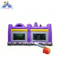 Lilytoys Château gonflable Halloween Maison hantée avec toboggan, certifié CE, en PVC