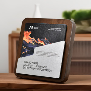 Medalla <span class=keywords><strong>de</strong></span> Premio Corporativa <span class=keywords><strong>de</strong></span> Alta Gama con Diseño Personalizado en Madera <span class=keywords><strong>de</strong></span> Nogal y Compuesto <span class=keywords><strong>de</strong></span> Piedra con Temática <span class=keywords><strong>de</strong></span> IA, Caja <span class=keywords><strong>de</strong></span> Regalo con Grabado para Premios Anuales a Empleados - Product Image 3