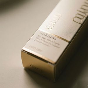 <b>Foldable</b> Self Erecting Art Paper Cosmetic <b>Box</b> with Window Laser Cutting Gold Foil Printing Custom Your Size - Product Image 2