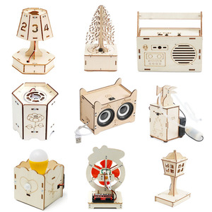 Lámpara de Escritorio Controlada por Voz, Kit de Construcción Robótica de Madera, Proyectos Eléctricos STEAM, Set de Ingeniería DIY, Juguete Científico STEM para la Escuela - Product Image 1