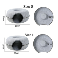 Jouets d'animaux en feutre faits à la main, en forme de tunnel, maison pour chat, grotte pour chat, lit pour chat pour jouer et dormir, vente en gros