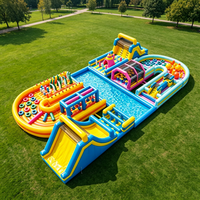 Parcours d'obstacles gonflable pour enfants et adultes, toboggan rebondissant, mur d'escalade, événement commercial, vente en gros