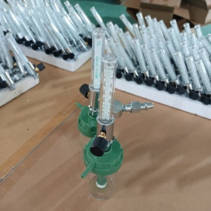 Débitmètres à oxygène à <span class=keywords><strong>double</strong></span> tube mural à bas prix, régulateur d'oxygène médical avec humidificateur - Product Image 6