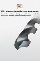 Foret hélicoïdal DT HSS et HSS Cobalt 10mm 13mm à queue réduite pour le perçage de métaux de grandes dimensions