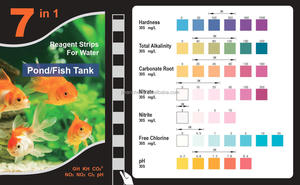 <span class=keywords><strong>Bandelettes</strong></span> de test d'<span class=keywords><strong>eau</strong></span> précises Hongyi W-7 7 en 1 pour aquarium et bassin à poissons (plastique) - Product Image 6