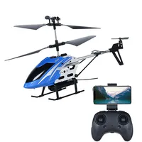 Helicóptero teledirigido de 2,4 Ghz para niños, juguete de aleación con Control remoto de Metal, con cámara ajustable