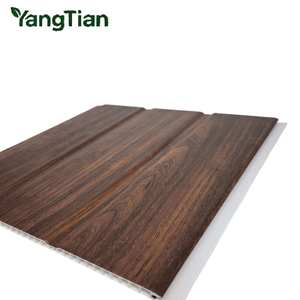 Panel <span class=keywords><strong>de</strong></span> Pared <span class=keywords><strong>de</strong></span> PVC Laminado Moderno <span class=keywords><strong>de</strong></span> Primera Calidad, con Ranuras, Efecto Madera Oscura, Impermeable, Ignífugo e Insonorizante, para <span class=keywords><strong>Decoración</strong></span> Interior <span class=keywords><strong>de</strong></span> Gimnasios Comerciales - Product Image 2
