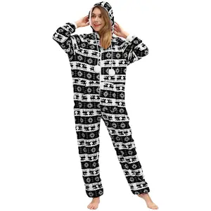Feiertags tuch Erwachsenen Flanell Pyjama Stram pler Schlaf kleidung Frauen Baumwolle leer Weihnachts pyjama