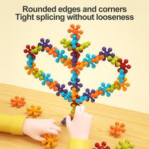 New Plastic DIY Plum Blossom <span class=keywords><strong>Building</strong></span> Block Set Kindergarten Educacional Partícula Brinquedos para 3-6 Anos - Product Image 4