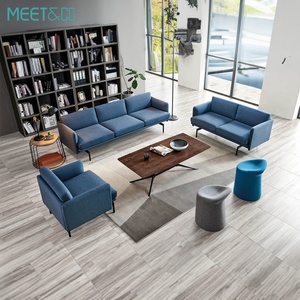 New Arrival Luxury Modern Office <b>Sofas</b> Modular Recliner Sectional Leather <b>Sofa</b> Set Living Room Executive Space Fabric Furniture - Product Image 4