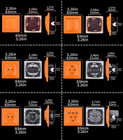 Allemand Français UE Standard Européen 250V 10A 16A Touche Bouton Poussoir Électrique Double USB Prise Murale Interrupteurs