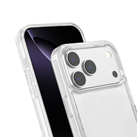 Étui de téléphone portable transparent de haute qualité en TPU + PC pour iPhone 18 Pro Max 17 16 15 14, anti-rayures, avec logo personnalisé, emballage inclus