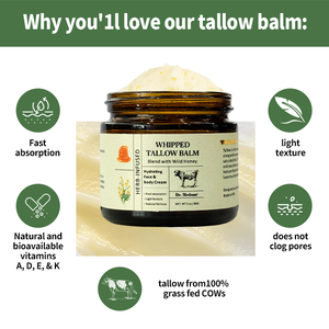 Kem dưỡng da bơ mỡ bò hữu cơ 100% tự nhiên, nhãn hiệu riêng, từ bò ăn cỏ, dùng cho mặt và toàn thân - Product Image 2